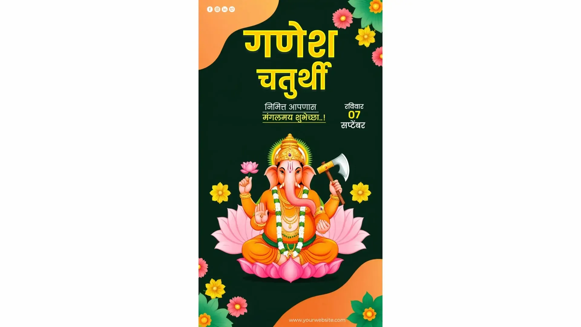 Ganesh Chaturthi Instagram Story with Beautiful Blend of Tradition and Sacred Decor